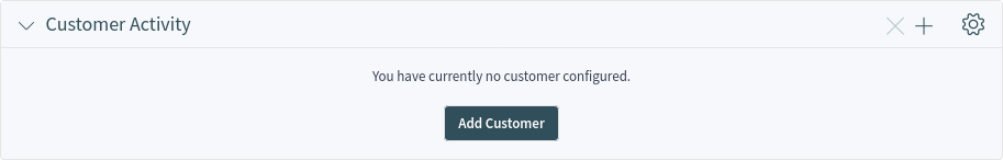 Customer Activity Widget Without Selected Customer