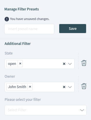 Business Object List Filter