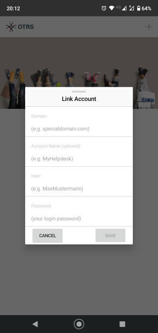Link Account Screen