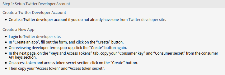 Step 1: Setup Twitter Developer Account