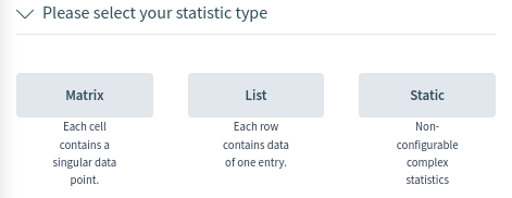 Statistic Type Selection