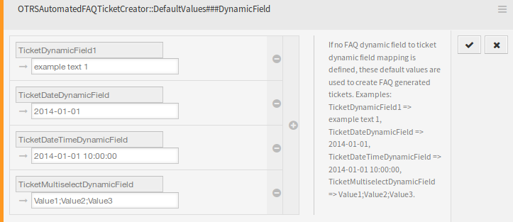 System Configuration – Default Field Value