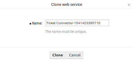 Webszolgáltatás klónozása képernyő